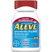 Aleve Arthritis Cap Gel Tablets, Fast Acting All Day Pain Relief for Headaches, Muscle Aches, and Fever Reduction, Naproxen Sodium Capsules, 220 mg (160 Count)